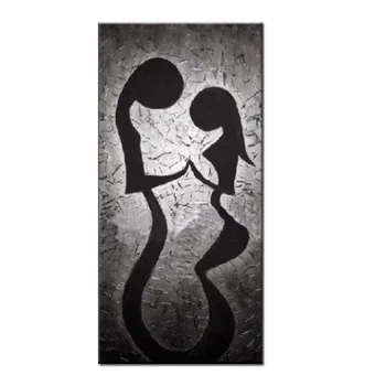 

Lover gift Handpainted Abstract couples Oil Painting On Canvas Handmade European Modern Wall Picture for Living Room home Decor