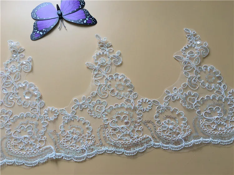 

Delicate 9Yards Car Bone Sewing On Garment Accessories Embroidered Lace Trim Ribbon Dress Edge Craft Lace Home Decoration Y21