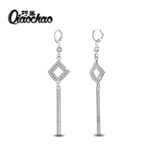 New Luxury Excellent rhinestone Drop Earrings CZ Crystal Earrings Bridal Wedding Jewelry For Women