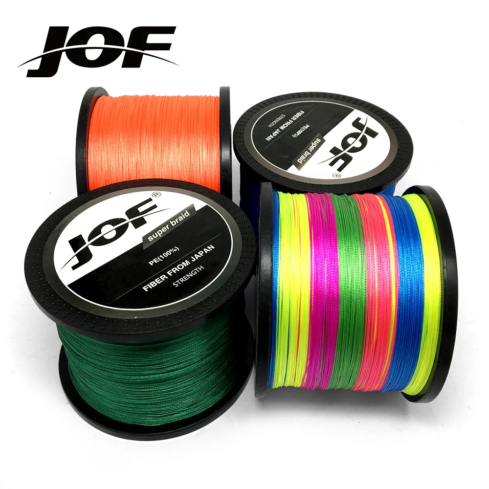 

JOF 8 Strands 1000M PE Braided Fishing Line tresse peche Saltwater Fishing Weave Superior Extreme Super Strong 22LB to 78LB