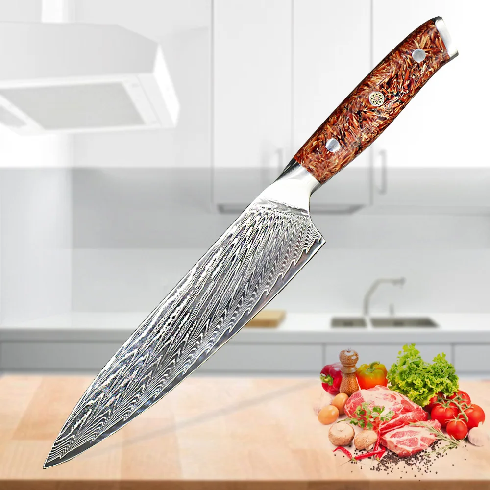 Jaswehome кухонные ножи дамасский нож поварской инструмент из нержавеющей стали Профессиональный поварской нож
