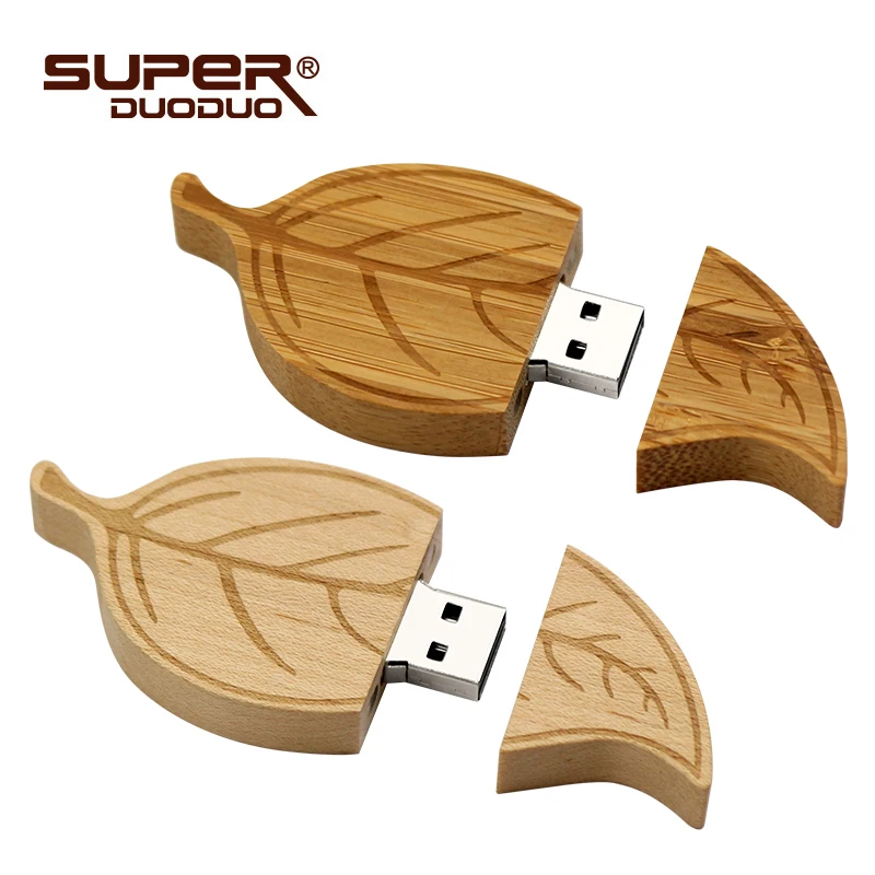 

LOGO customer Wooden leaf pen drive 4GB 8GB 16GB usb flash drive 32GB 64GB 128GB pendrive memory stick cle usb for tablet