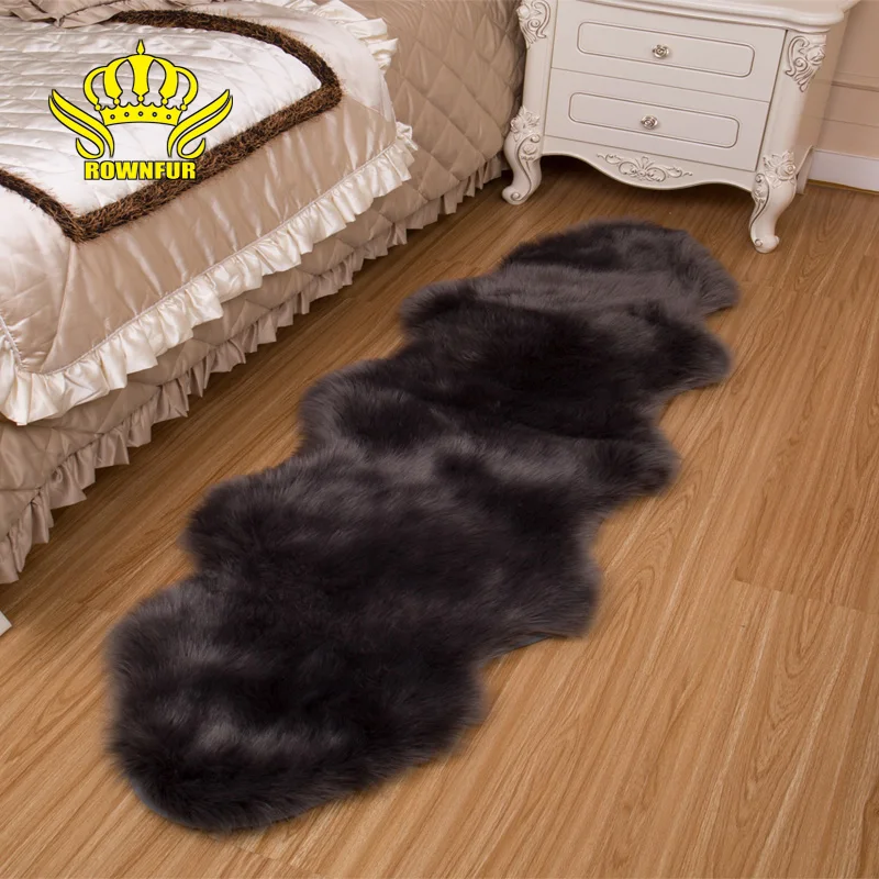 ROWNFUR Soft Artificial Sheepskin Carpet For Living Room Kids Bedroom Chair Cover Fluffy Hairy Anti-Slip Faux Fur Rug Floor Mat ROWNFUR Soft Artificial Sheepskin Carpet For Living Room Kids Bedroom Chair Cover Fluffy Hairy Anti-Slip Faux Fur Rug Floor Mat