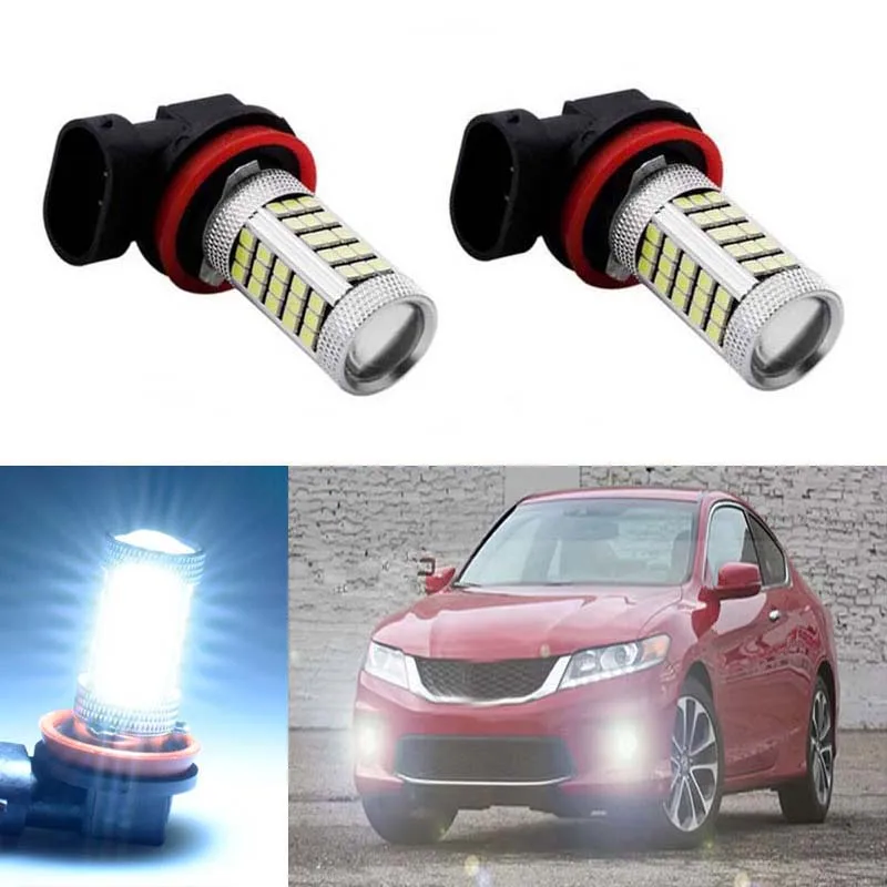 2pcs Car Led H11 2835 66SMD Light Bulb Auto Fog Light Driving Lamp Light For Mitsubishi