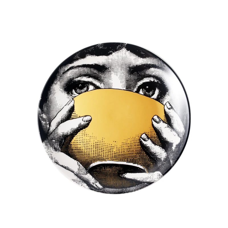 

Hot Sale New Europe Figurines Italy Fornasetti Plates Decorative Hanging Plates DIY Art Wall Restaurant/home Decoration