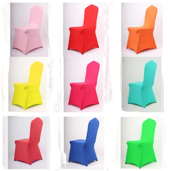 

Brand New 8Pcs/Lot High Quality Elastic Fabric Chair Coverings Wedding Banquet Hotel Stretch Chair Cover Decorations