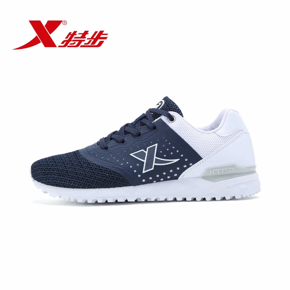 XTEP Original Brand Men's Light Weight Running Shoes Black Blue Sports Trainers Shoes Breathable Athletic Sneakers 983219329282 XTEP Original Brand Men's Light Weight Running Shoes Black Blue Sports Trainers Shoes Breathable Athletic Sneakers 983219329282