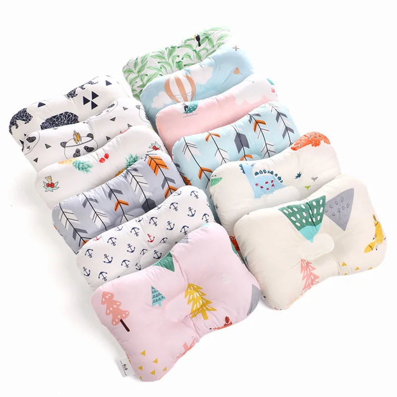 

0-12 Months Baby Pillow Soft Newborn Pillow Correct Head Type New Born Infantil Pillow Cotton Nursing Pillow Cute Cartoon