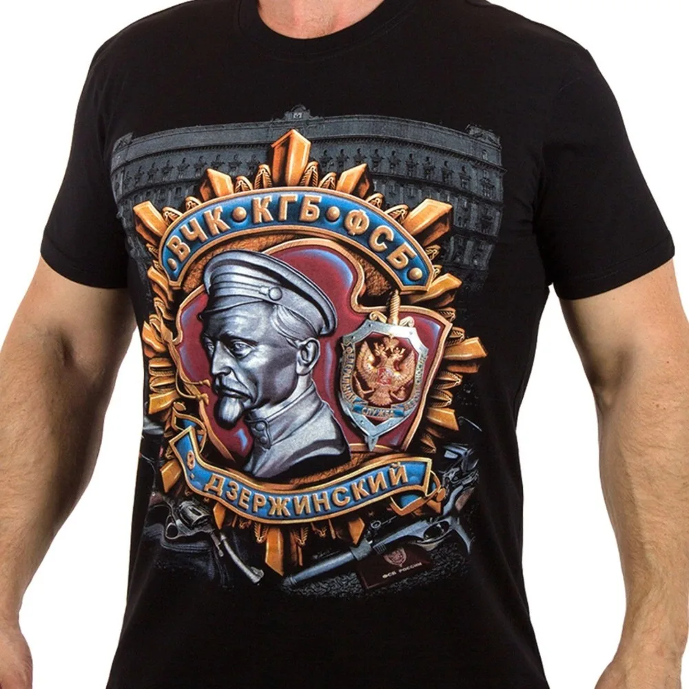 

Super New T Shirt Vchk Kgb Fsb Founder Felix Dzerzhinsky 100% Cotton Summer Tees Printed O Neck Streetwear T Shirts