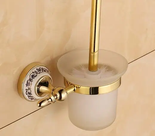 Brass and zinc alloy Bathroom Accessories Set Robe hook Paper Holder Towel Bar