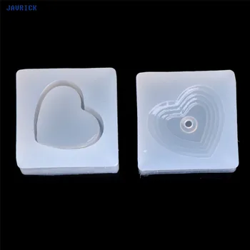 

JAVRICK Jewelry Mold Heart Shapes Making Pendant Silicone Resin For Cake DIY Craft Tools