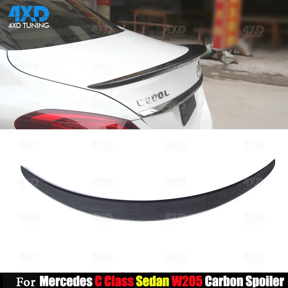

For Mercedes W205 Carbon Fiber Rear Trunk spoiler Wing AMG Style Sedan C Class C180 C200 C250 C300 2014-2016 2017 2018 2019