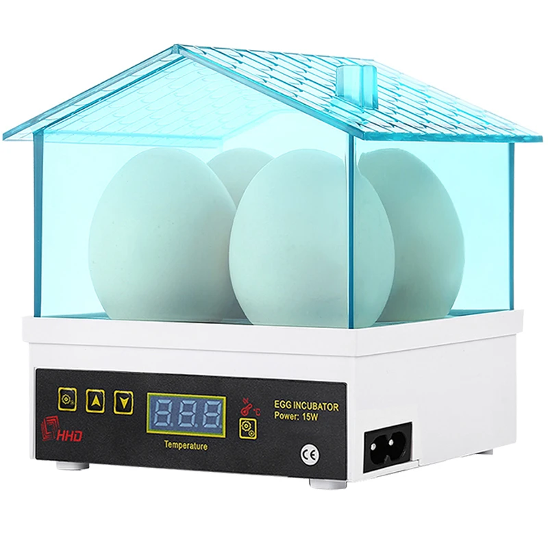 Egg Incubator, Mini Digital Semi Automatic Egg Hatcher 4 Eggs Hatching