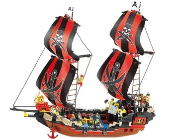 

0129 632pcs Pirate Ship Caribbean Constructor Model Kit Blocks Compatible LEGO Bricks Toys for Boys Girls Children Modeling