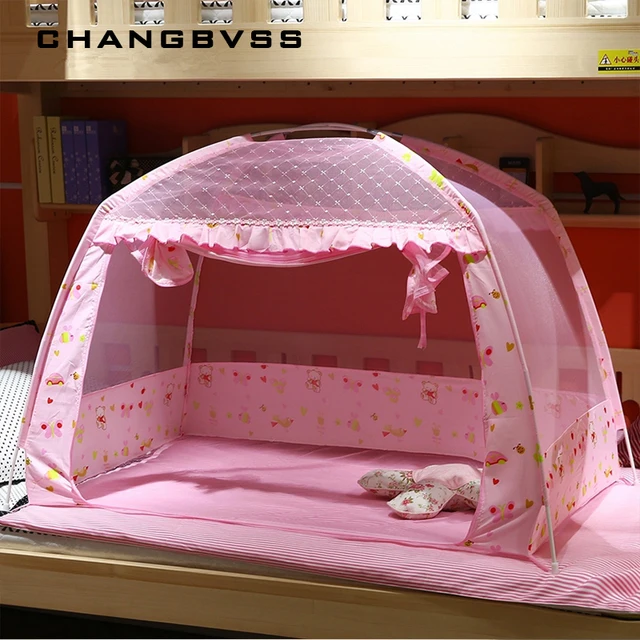 Pink Portable Baby Infants Insect Netting Mosquito Mesh Baby Cradle