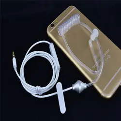 3,5 мм в ухо анти-излучения наушники воздушный шланг моно стерео наушники С микрофоном для Xiaomi samsung Примечание 7 iPhone смартфон