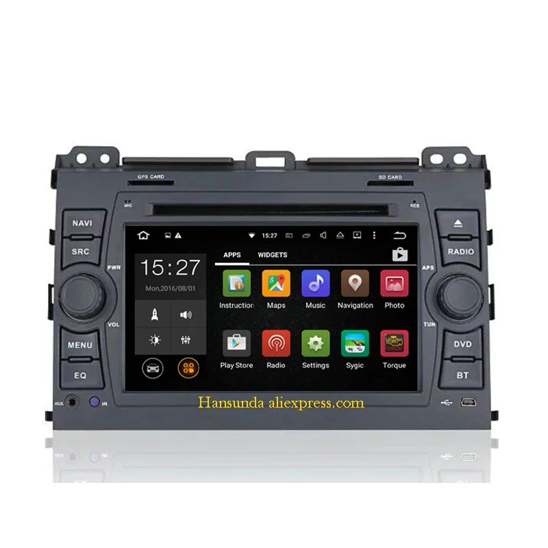 2G + 16G четырехъядерный Android 6 0 Автомобильный DVD GPS навигатор для Toyota Prado 120 Land Cruiser 2002