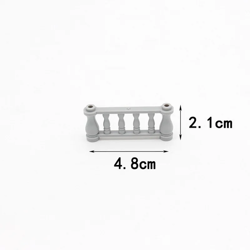 Moc مدينة بنيت سياج سكة حديدية الشارع الرؤية درابزين الحرس بار DIY بناء كتلة تنوير الطوب متوافق مع يتجمع الجزيئات