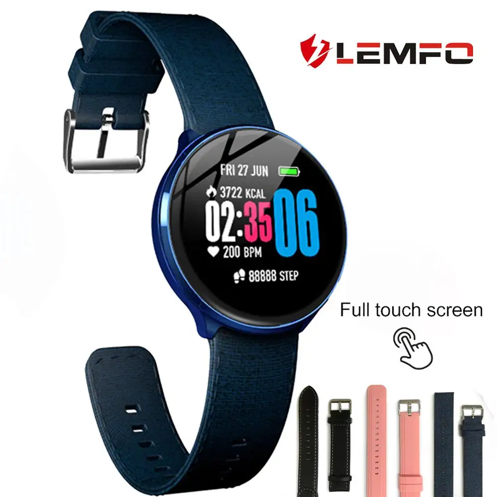 

LEMFO Women Android Smartwatch Waterproof Heart Rate Blood Pressure Monitoring Women Men Smartwatch Android for IOS