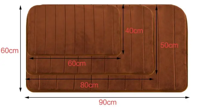 Водопоглощающий коврик для ванной комнаты, ворсистый коврик для ванной из пены с эффектом памяти, набор ковриков для кухонной двери и пола, ковер для туалета, нескользящий CL11261103