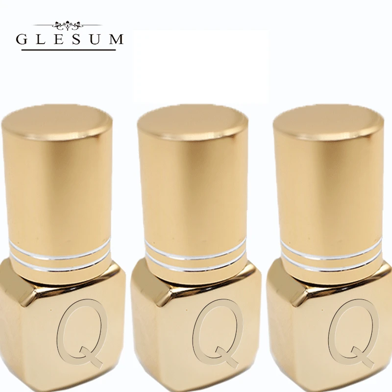 

Glesum 2019 New Arrived Strong 0.5s Dry Black/Colorless Eyelash Extension Make Up Glue 3 Bottles set Latex Free Low Irritate