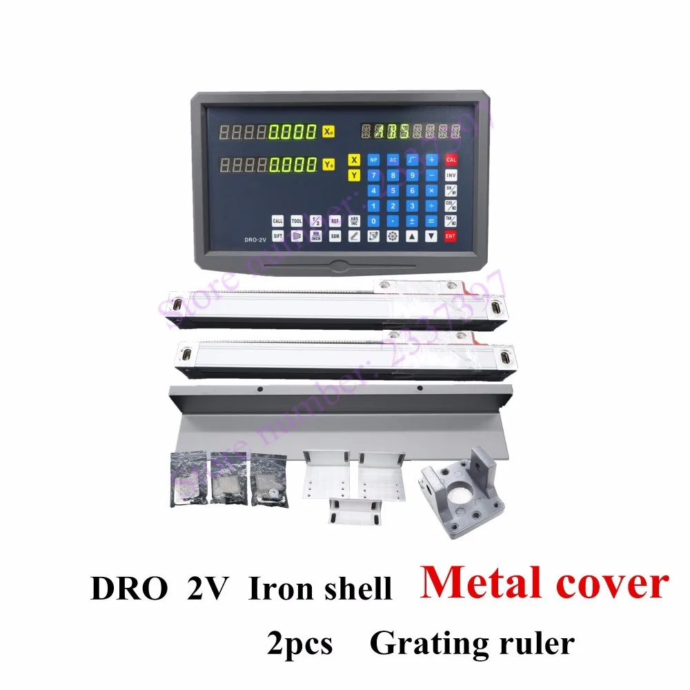 New Lathe Milling Machine DRO kit 2 Axis Digital Readout (Metal Cover