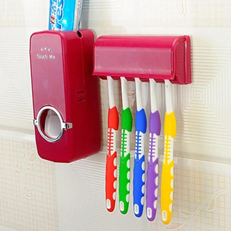 

Automatic Toothpaste With 5 Toothbrush Holder Environmental Health Dust Antibacterial Smart Design Simple Fashion Products