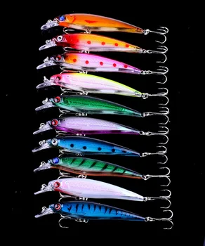 

100pcs Fishing Lure Minnow Lures Hard Bait Pesca Fishing Tackle isca artificial 11CM 13.4G Quality Hook Swimbait Wholesale