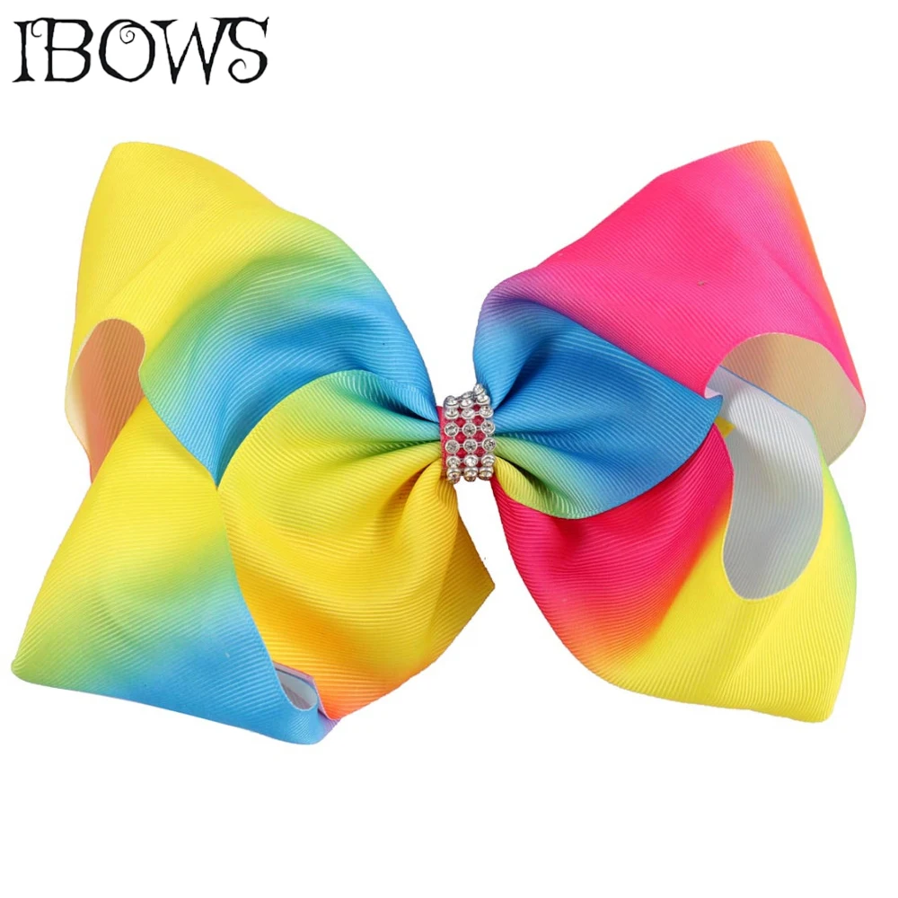 Buy 8 Inch Girls Large Rib Hair Bows Boutique