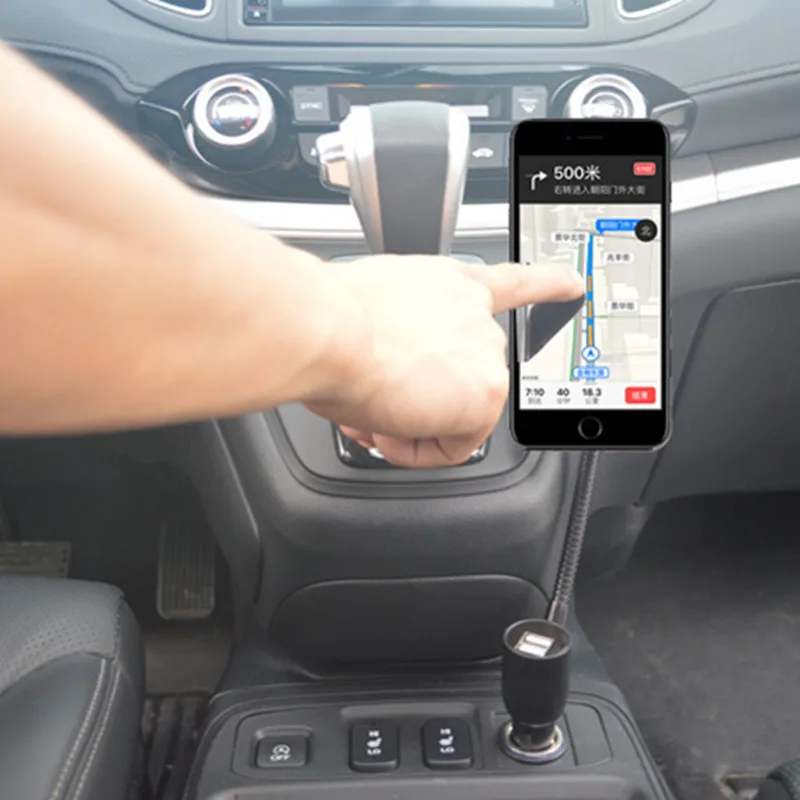 Magnetic-Retatable-Car-Phone-Mount-Holder-With-3-1A-Dual-USB-Car-Charger-Cigarette-Lighter-Power (4)