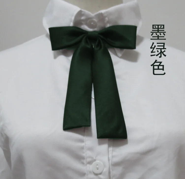 Kesebi школьная форма для студентов, базовый галстук-бабочка для женщин, однотонная японская форма, галстуки-бабочки, Повседневные Классические Галстуки для девочек - Цвет: deep green