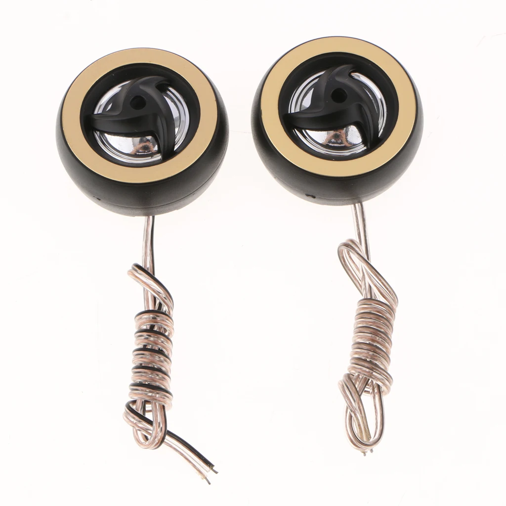 2 Pieces Component Tweeters Speaker Audio Silk Dome Flush or Surface Mount for Car