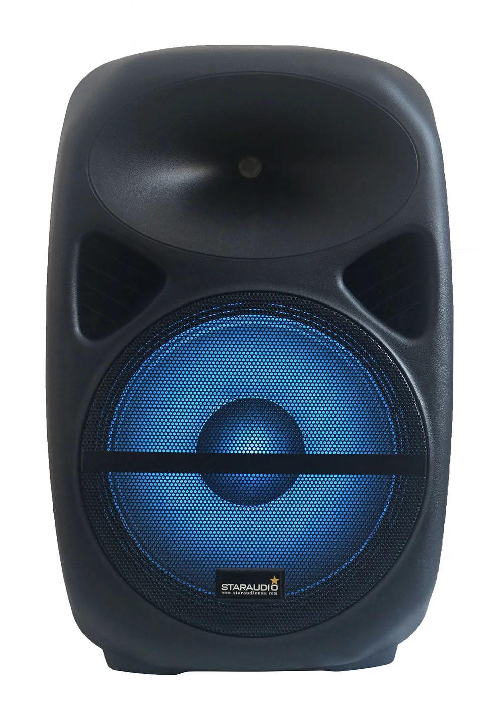 pa dj powered 15 speaker with led light rgb bluetooth sd carad usb mp3 player for stage