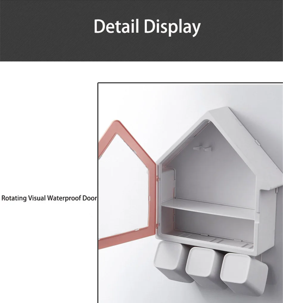 Креативный маленький домик держатель для зубной щетки форма многофункциональная зубная щетка подставка для чашки настенное крепление коробка для хранения стойка для ванной комнаты Органайзер