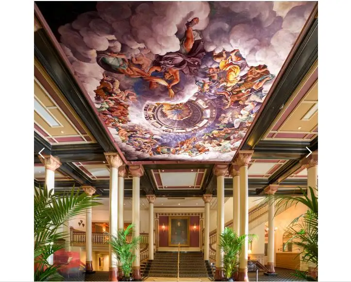 

3d photo wallpaper custom 3d ceiling wallpaper murals cloud palace religious figures zenith background 3d living room wallpaper