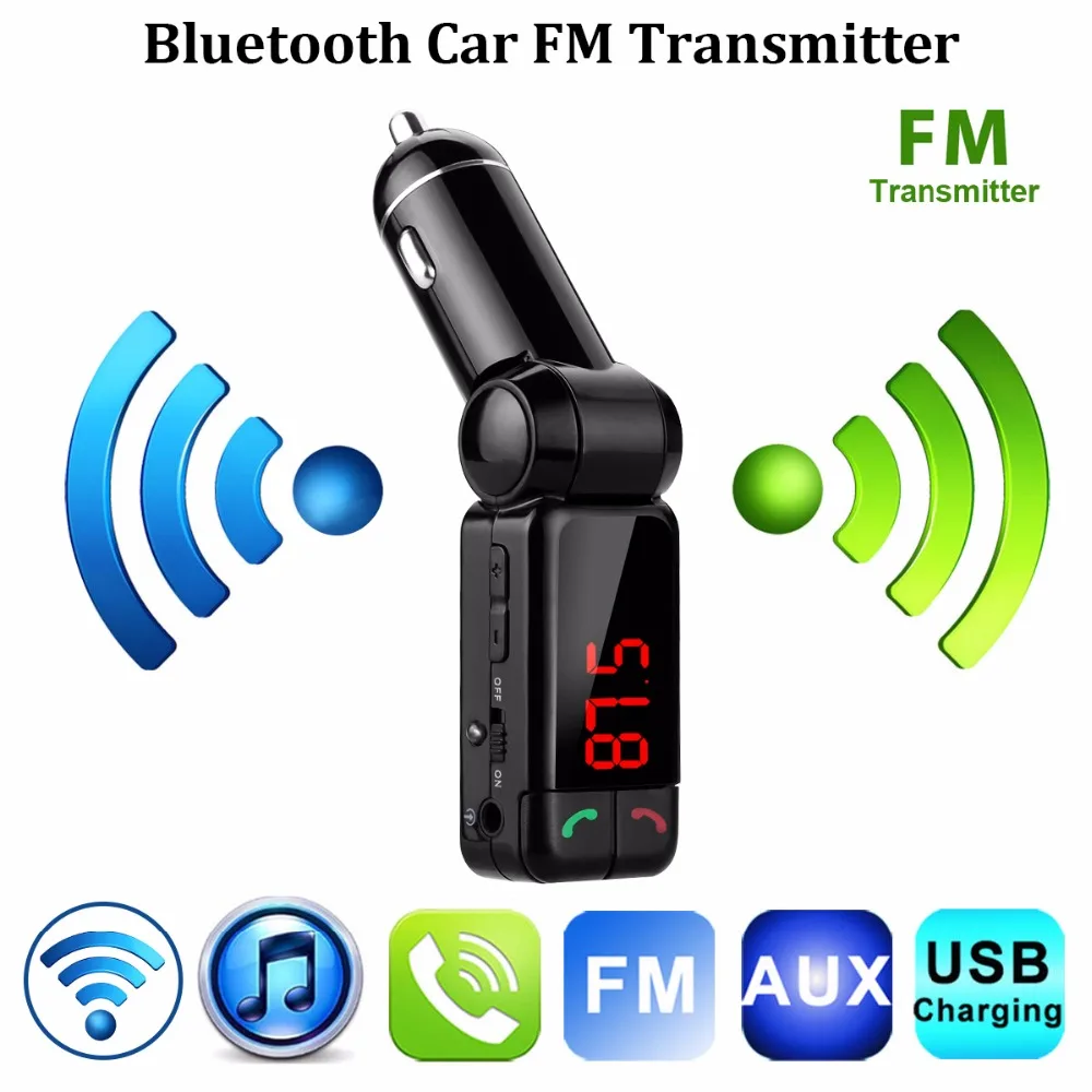 Car Kit Bluetooth Fm Transmitter Car Mp3 Audio Player Wireless Fm
