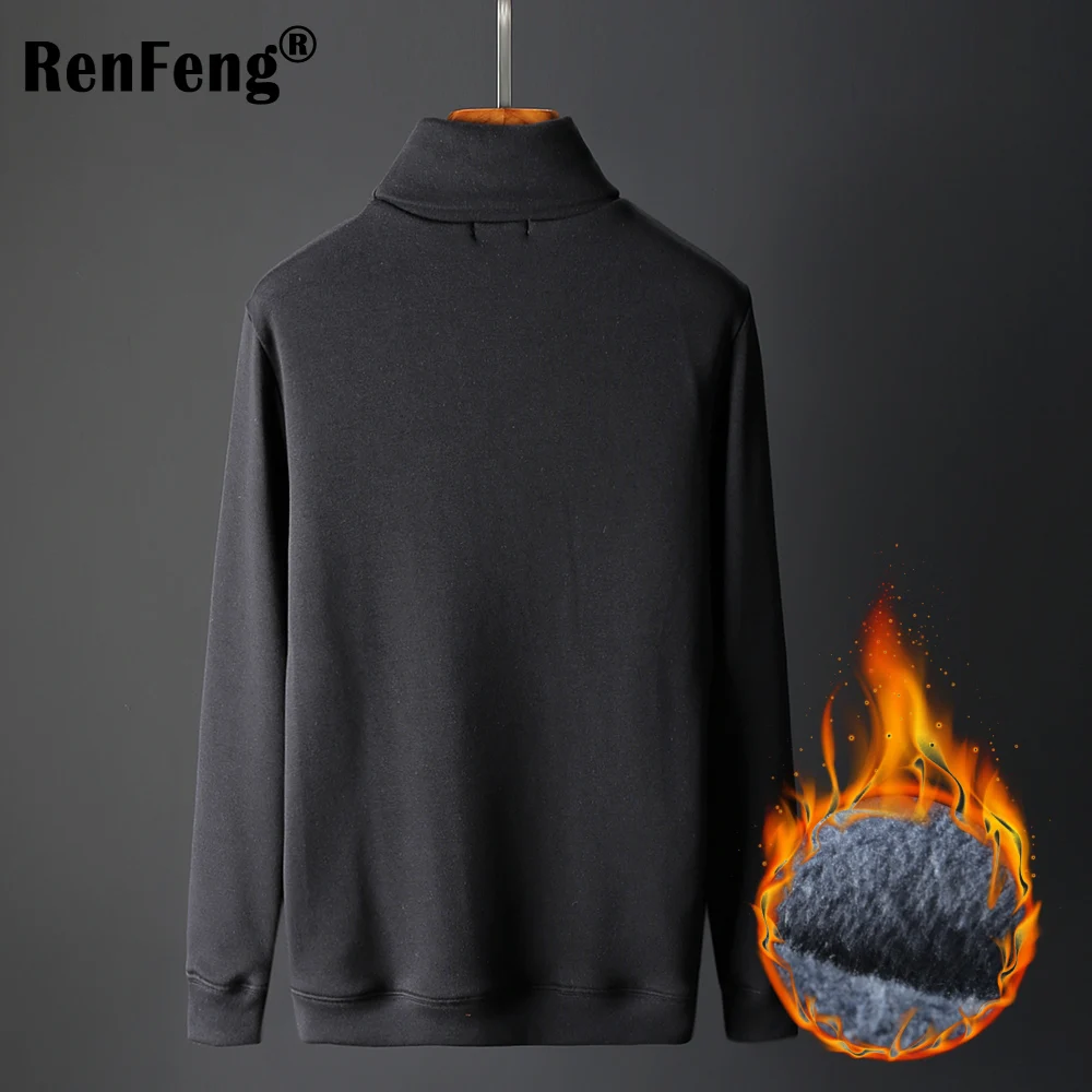 2018 Men's Fashion Winter Men Slim Fit Long Sleeve T shirt Thicken Flannel Thermal Underwear Basic Tops Turtleneck Undershirt Male (5)