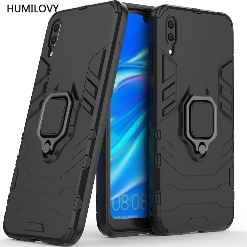 For Huawei Y7 Pro 2019 Case Enjoy 9 Car Holder Magnetic Suction Ring Bracket Armor Cover Capa | Мобильные телефоны и