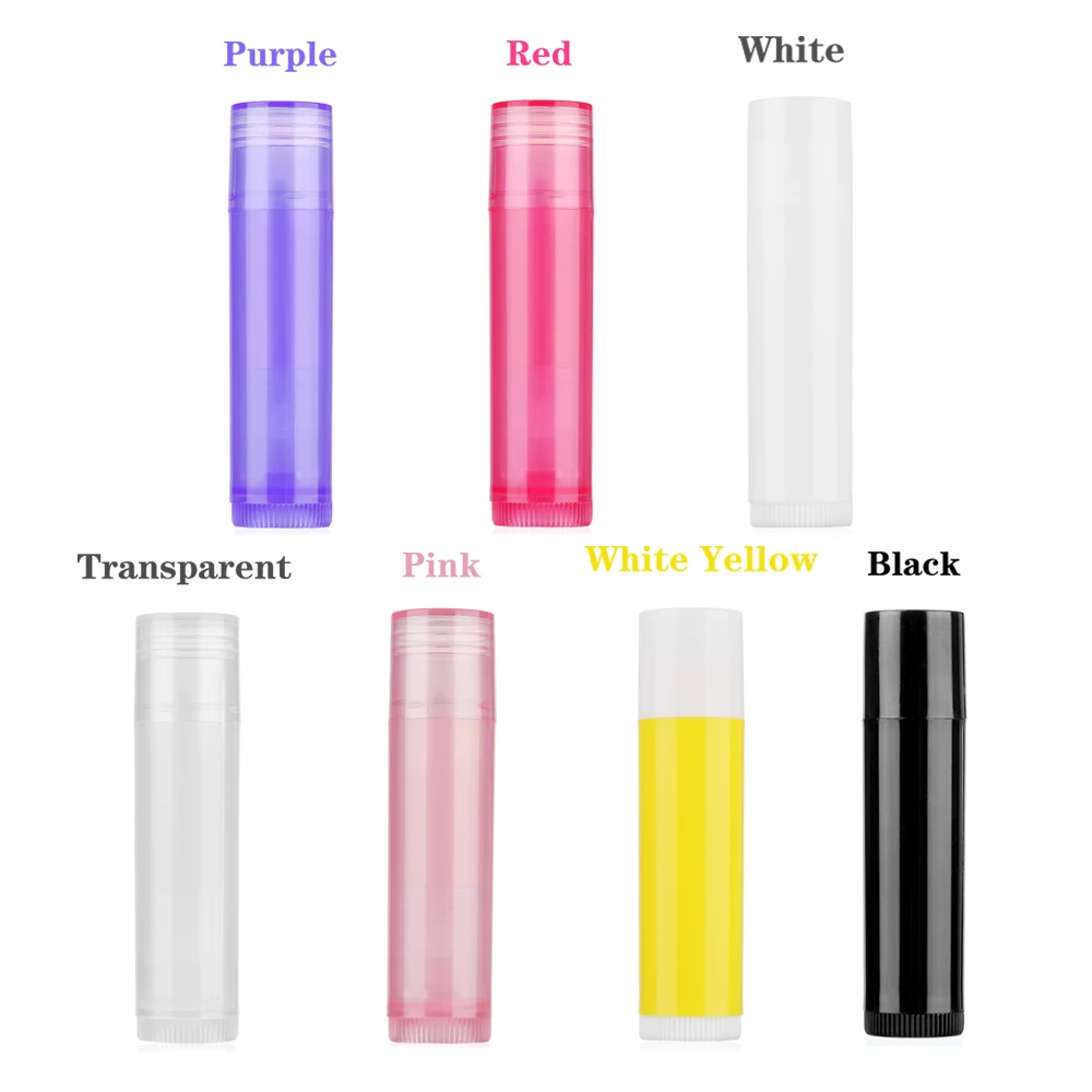 10 PC Plastic Empty Cosmetic Containers Lip Balm Container Glue Stick Clear Travel Bottles Lipstick Tube DIY Lip Balm Container