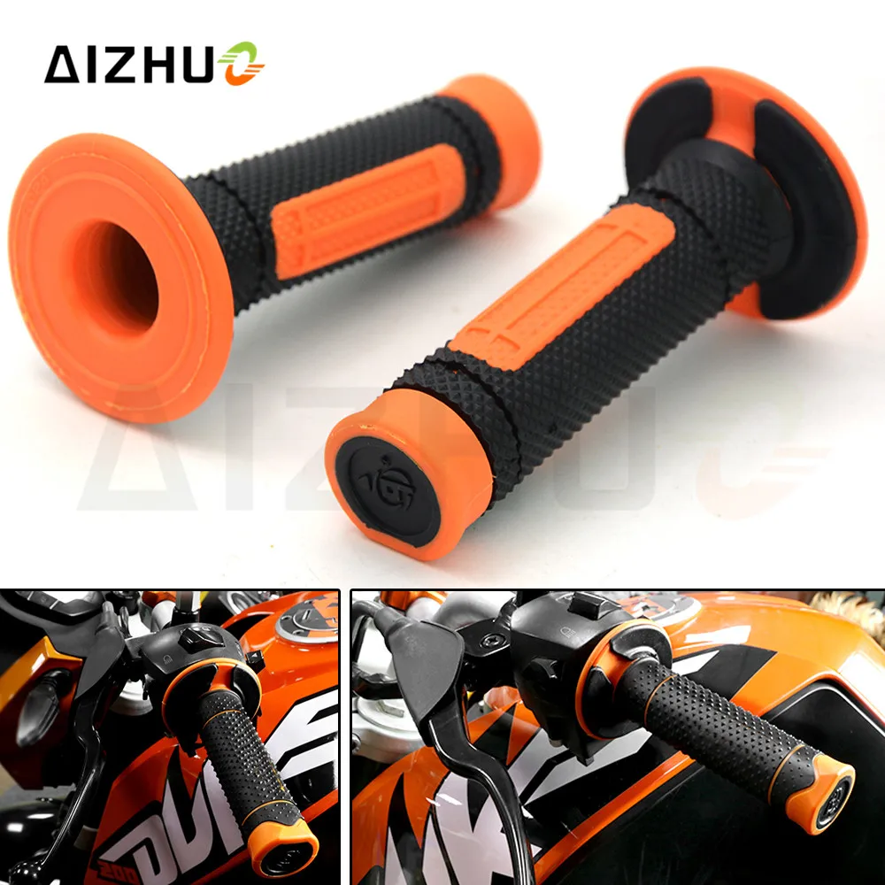 22MM CNC Motorcycle handle grips racing pit bike handlebar grip for KTM DUKE 200/DUKE 390 RC 390 125 200 950 SM R 300XC 85SX