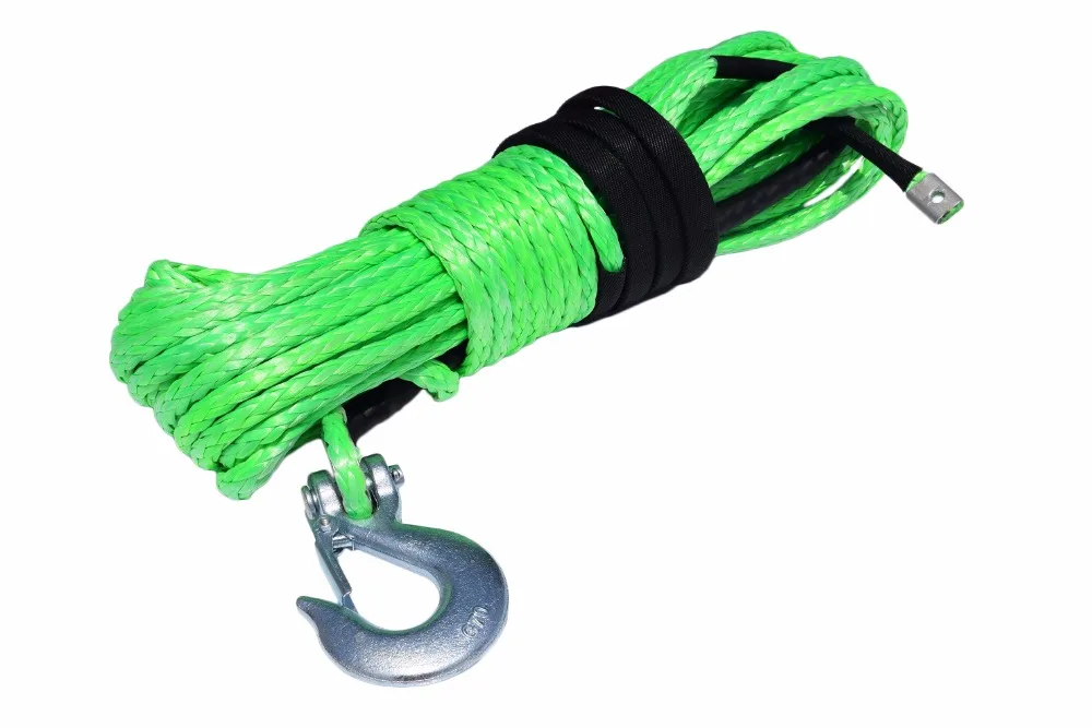 الأخضر 11 ملليمتر * 30 متر ونش حبل هوك ، استبدال ونش حبل ، off road حبل ، سحب الحبال