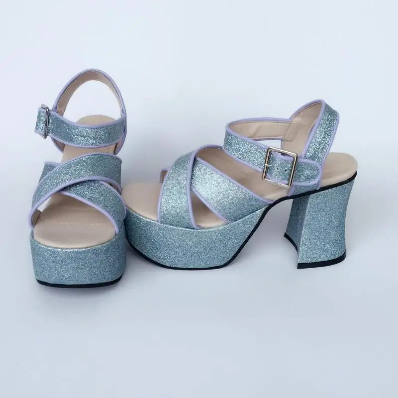 

Princess sweet lolita shoes Sandals horseshoes thick bottom shoes sandals banquet dancing high shoes fashion women an7540