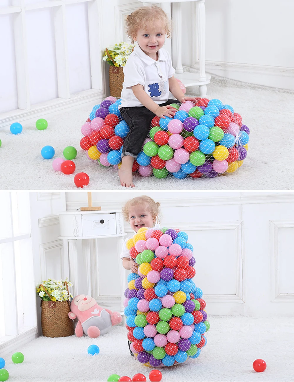 Bolas de Plástico Brinquedos para Crianças ao ar Lote Eco-friendly Colorido Macio Bola Nadar Pit Livre Bolas Piscina Água Oceano Onda 400 Pçs - 18 400 pçslote eco friendly colorido bolas de