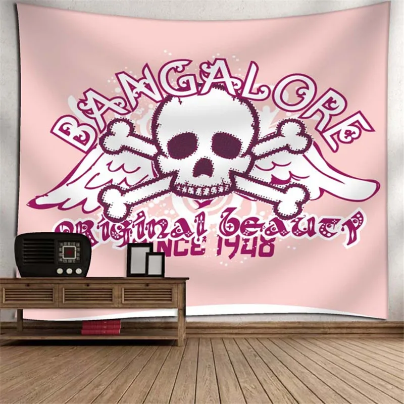 

polyester tapestries 4 dimension wall hanging carpet yoga mat table cloth dorm bedspread hippie witchcraft skull tapestry