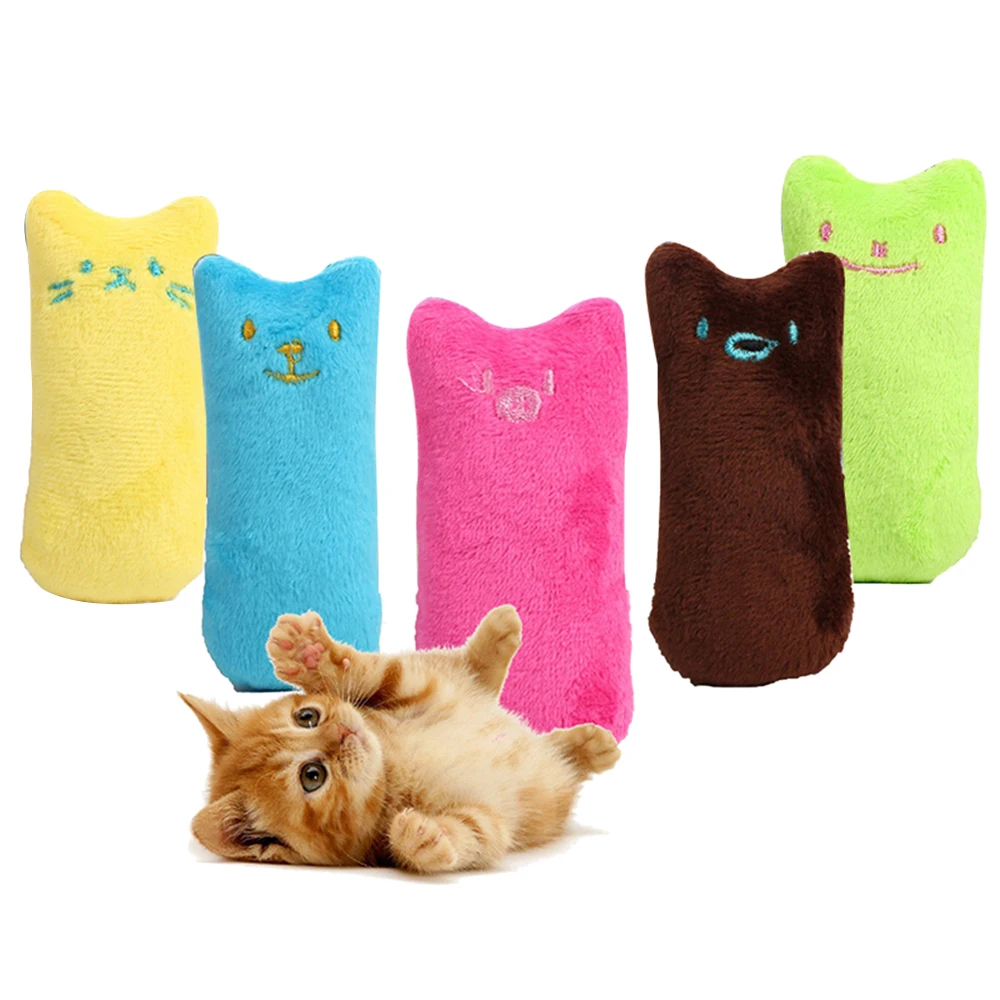 Funny Interactive Plush Cat Toy Pet Kitten Chewing Toy Teeth Grinding