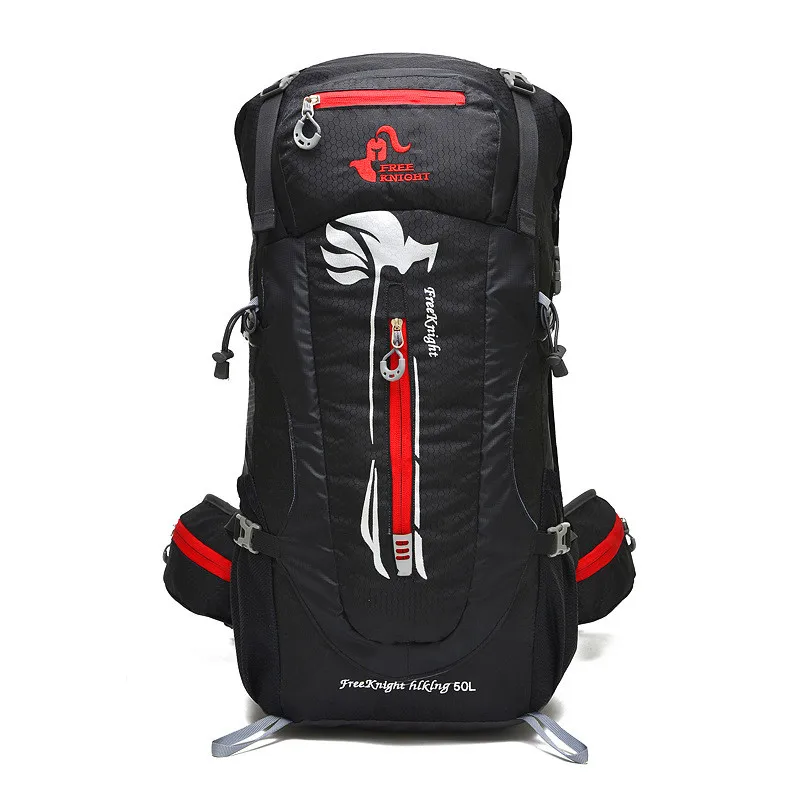 Free Knight 50L Nylon Bags Black/red/blue Men Sport Bag Travel Hiking Backpack For Climbing Fishing Outdoor Male Tactical Bag|sport bag|hiking bagbag