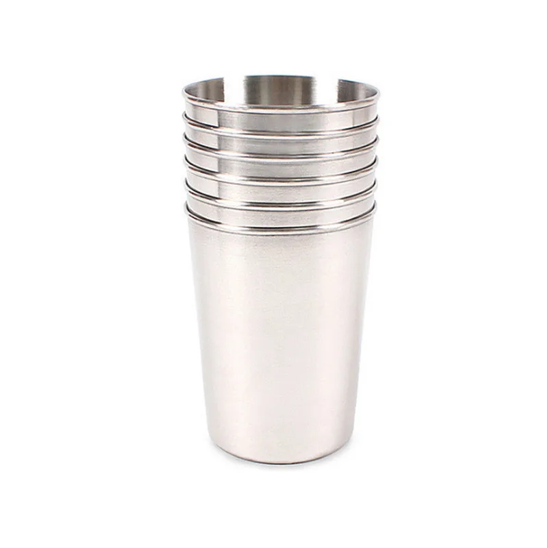 6 tazas grandes set vajilla al aire libre 304 de acero inoxidable multiusos acampar al aire libre