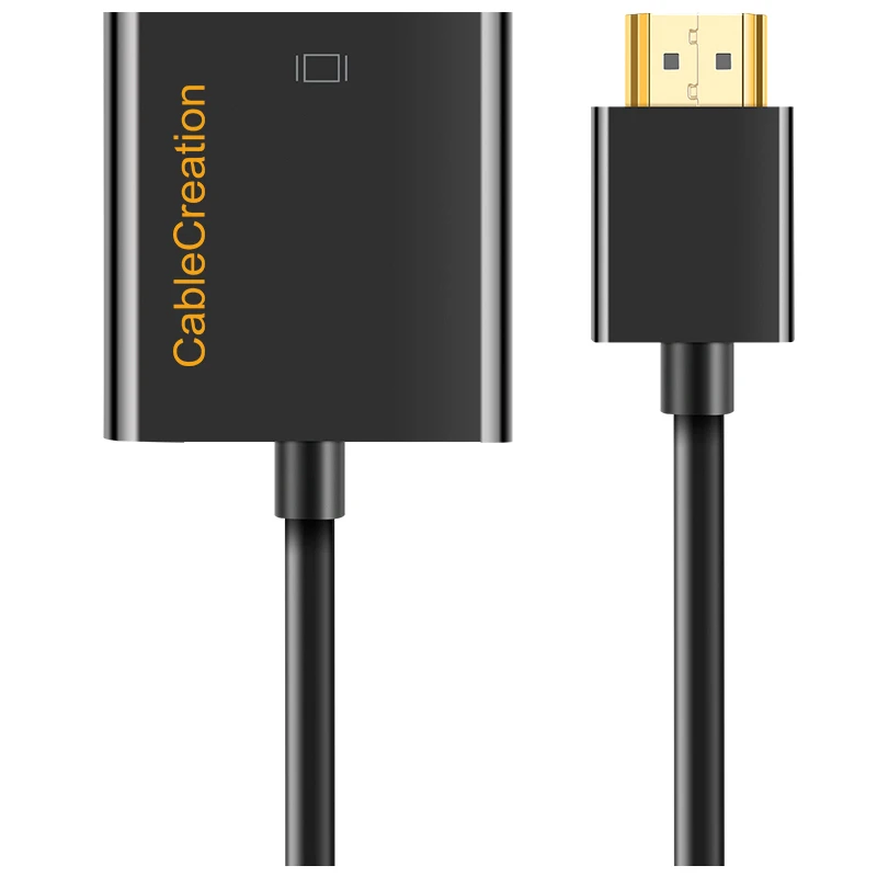 Переходник с HDMI на VGA папа Мама преобразователь цифрового сигнала в аналоговый