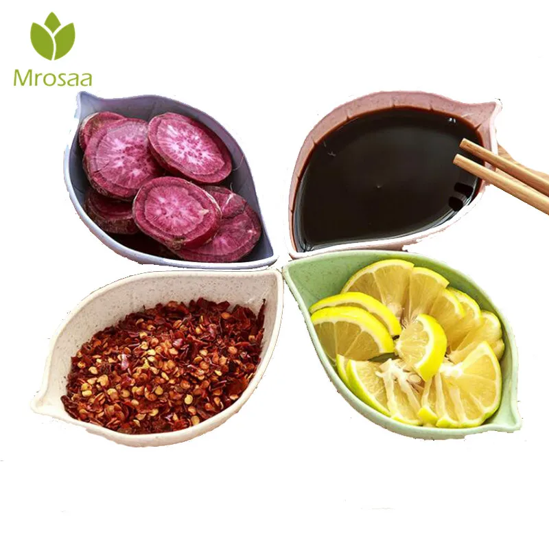 

Wheat Straw Leaves Sauce Salt Dish Bowl Leaf Candy Snack Dish Baby Kid Rice Bowl Plate Tableware Food Fruit Container Box