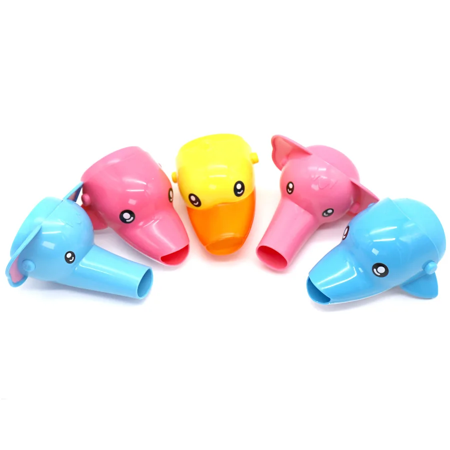 1pc Baby Tubs Water-tap Extend Cute Animals Elephant Dolphin Faucet Extender Kids Convenient Hand Washing Bathroom Sink Gift
